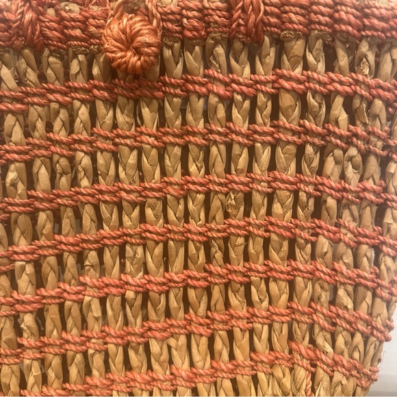 Straw Raffia Small Tote Spring Summer Ann Taylor Loft - Picture 2 of 10